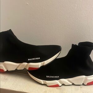 Balenciaga Black and White Sock Sneakers